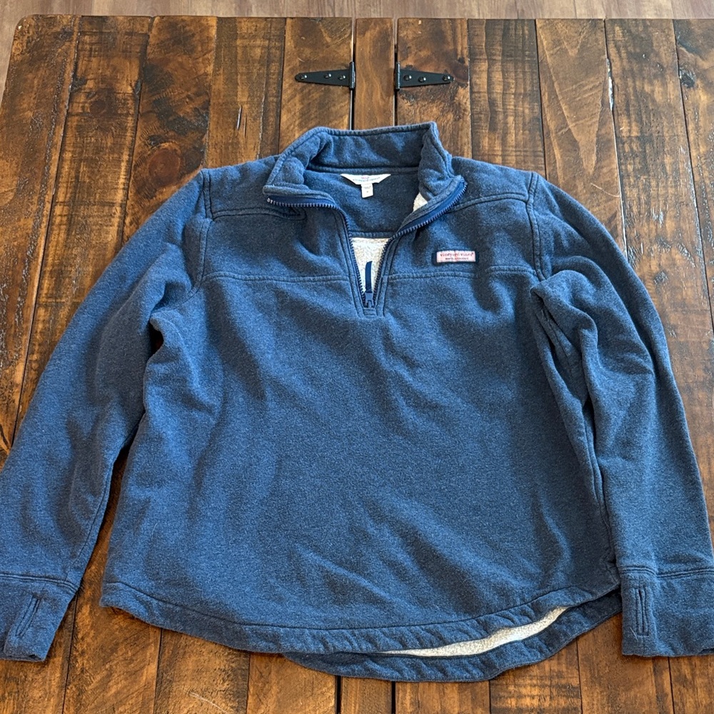 Vineyard Vines Navy Quarter-Zip Fleece